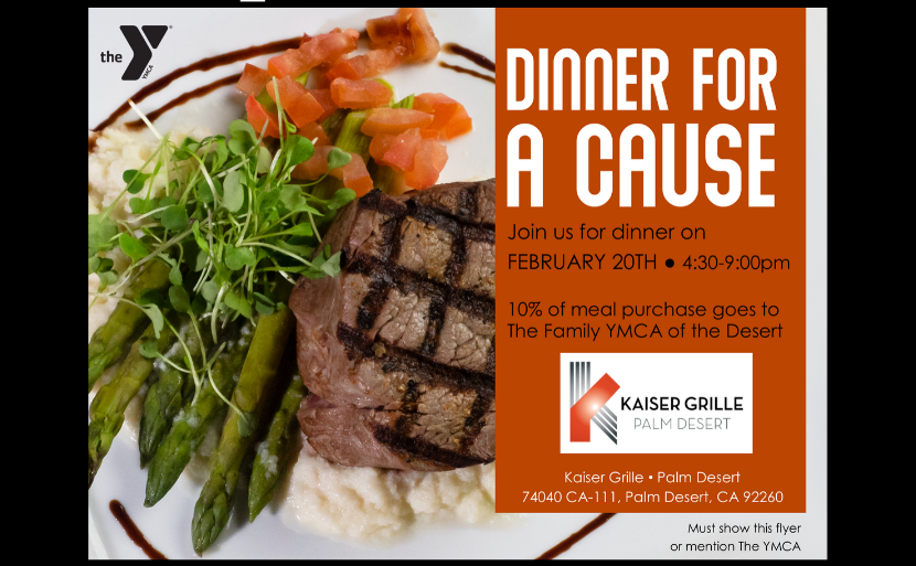 Kaiser Grille Palm Desert Fundraiser Family Ymca Of The Desert