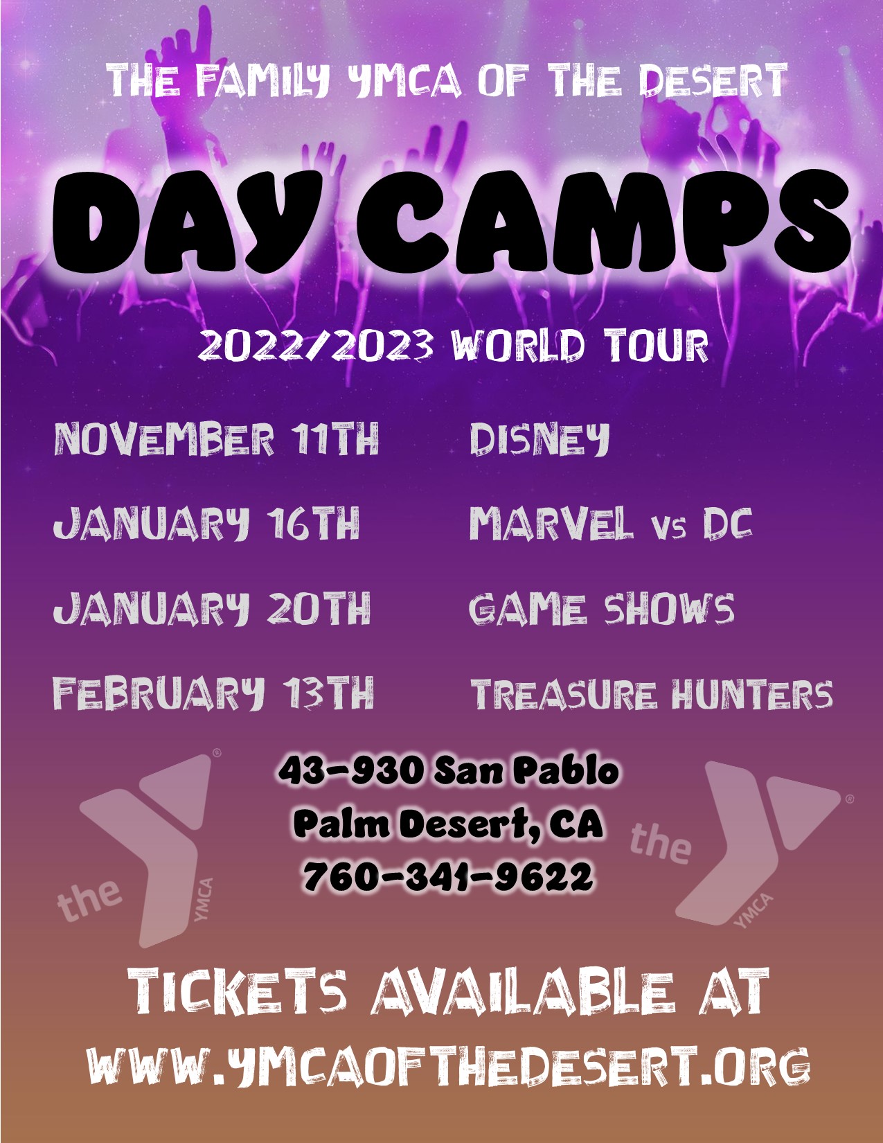 Family YMCA of the Desert - Licensed Childcare and Youth Programs | Day Camp Flyer 2023