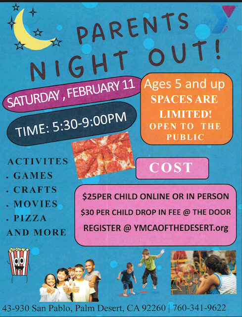 Family YMCA of the Desert - Licensed Childcare and Youth Programs | Parents Night Out