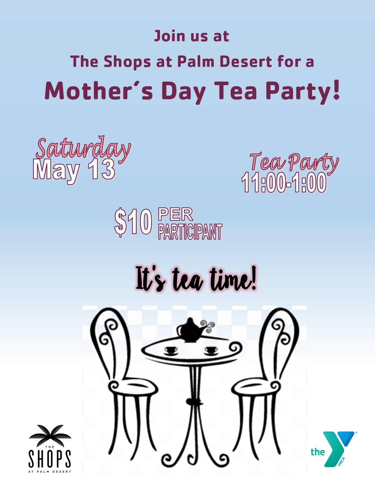 Family YMCA of the Desert - Licensed Childcare and Youth Programs | Mother's Day Event Tea Party