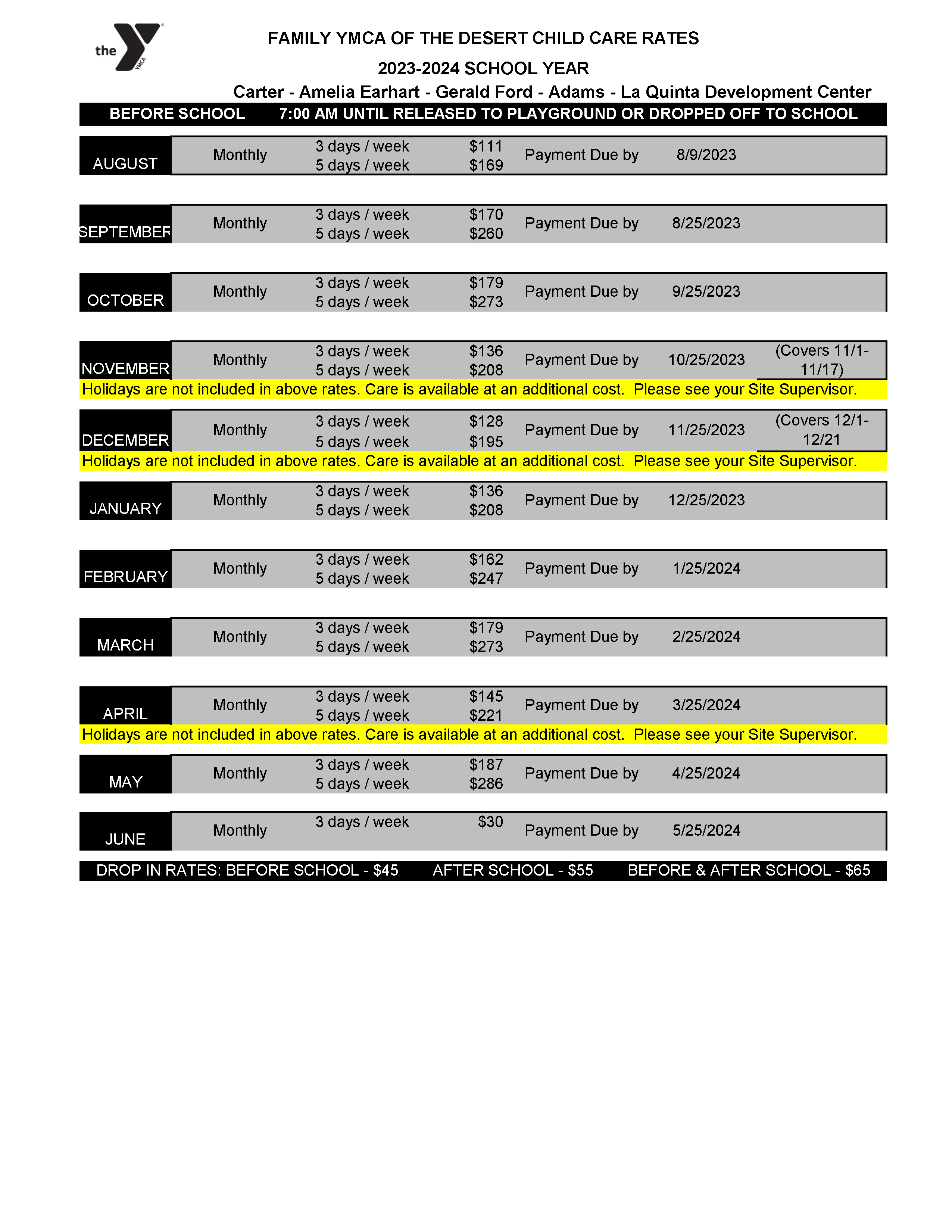 Family YMCA of the Desert - Licensed Childcare and Youth Programs | Childcare Rates 2023-2024 PDF Updated_Page_1