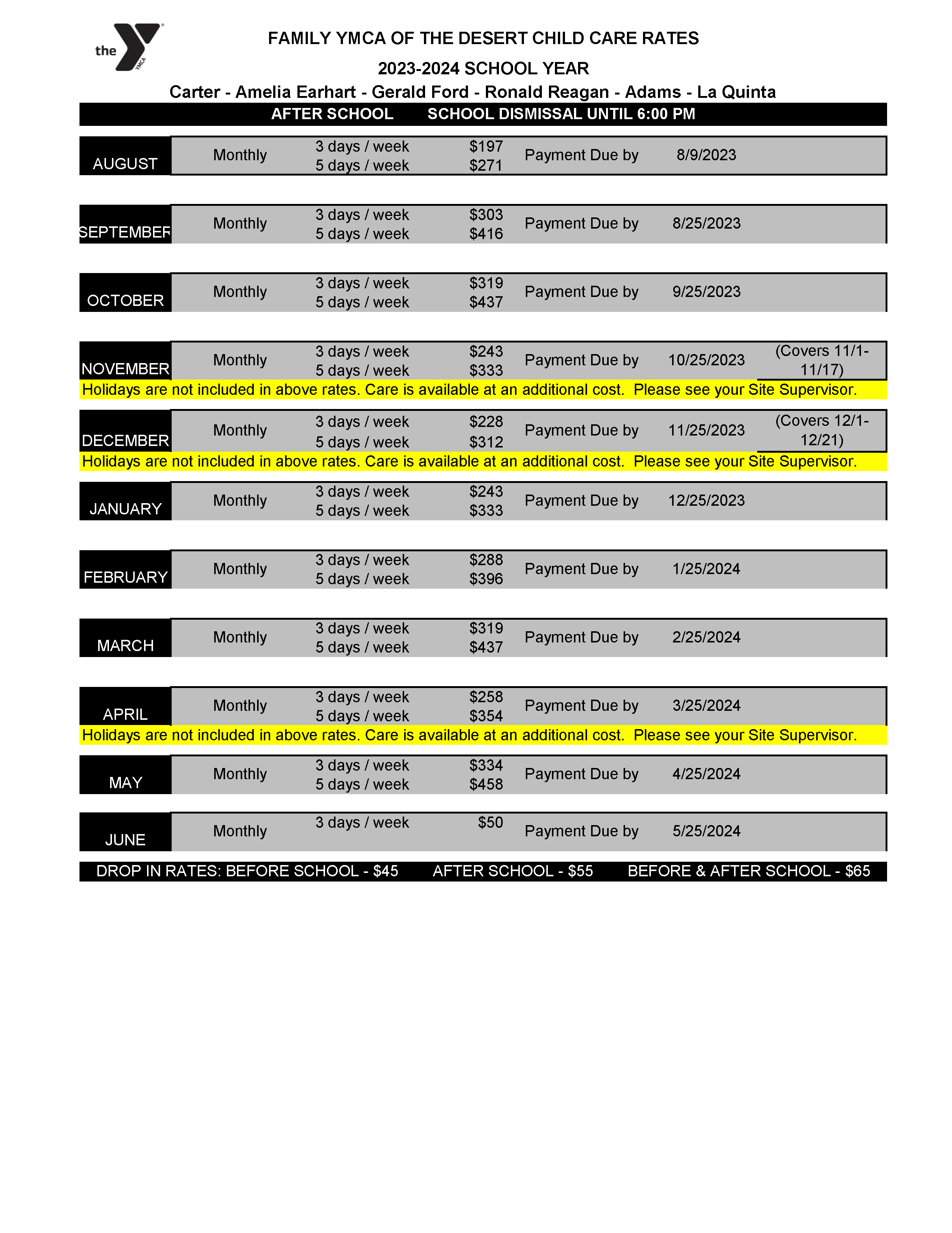 Family YMCA of the Desert - Licensed Childcare and Youth Programs | Childcare Rates 2023-2024 PDF Updated_Page_2