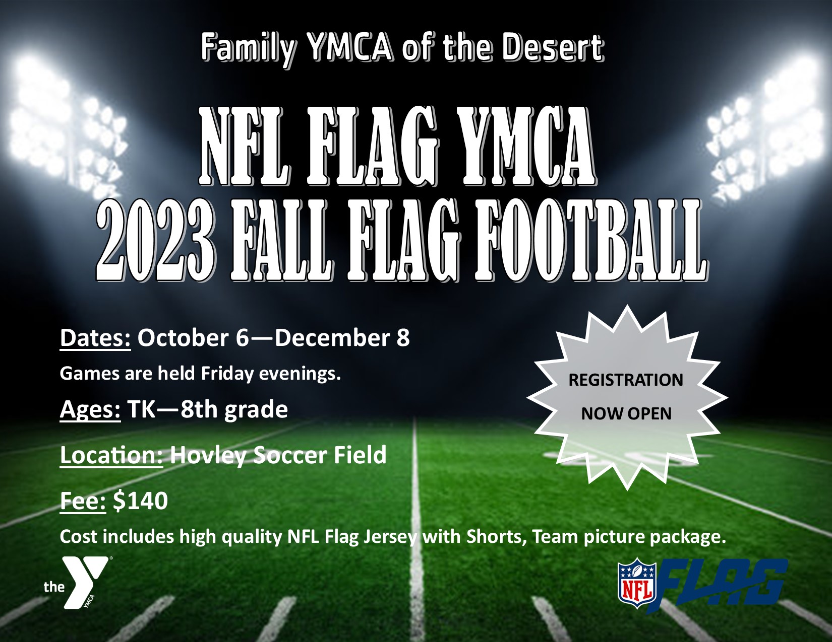 Family YMCA of the Desert - Licensed Childcare and Youth Programs|Flag Football Fall Registration