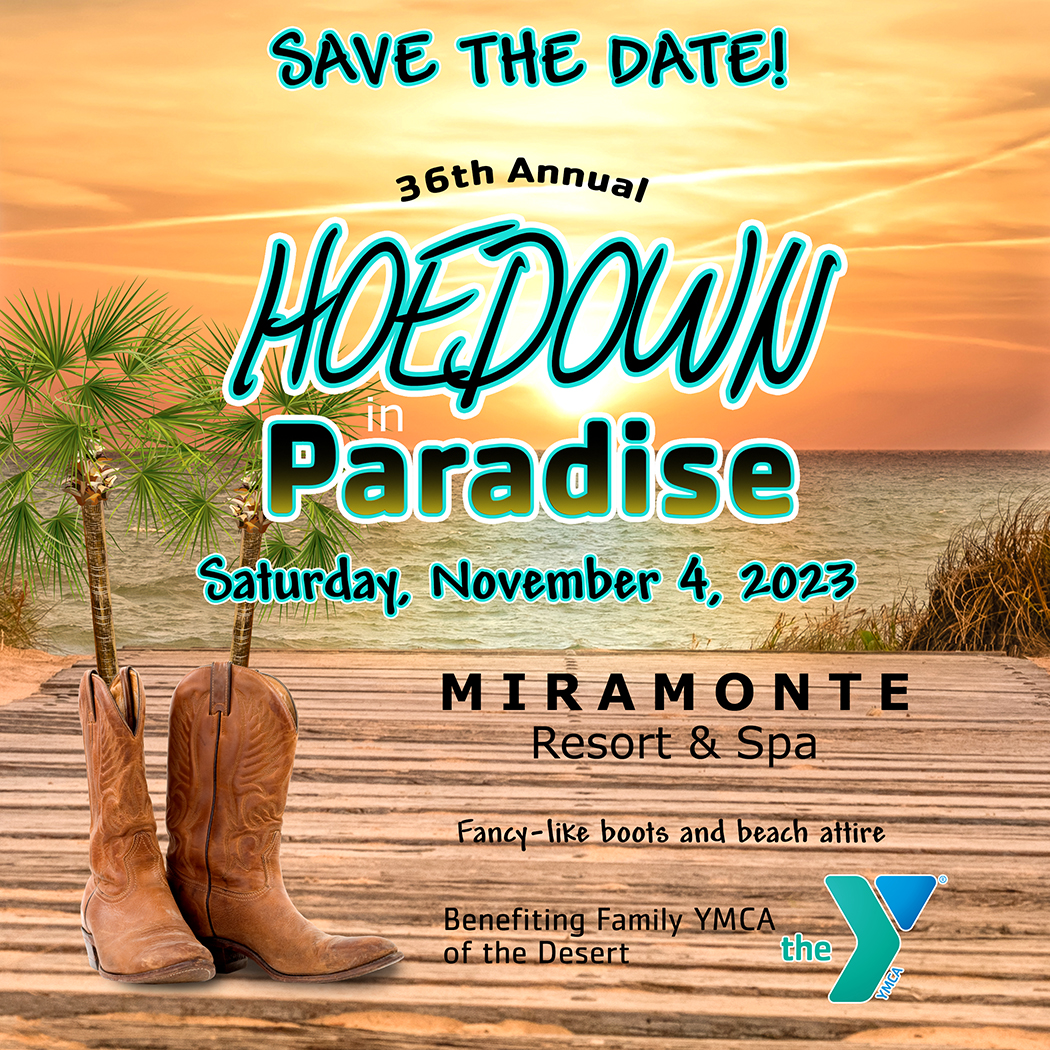 Family YMCA of the Desert - Licensed Childcare and Youth Programs|YMCA Hoedown 2023 SocialPost