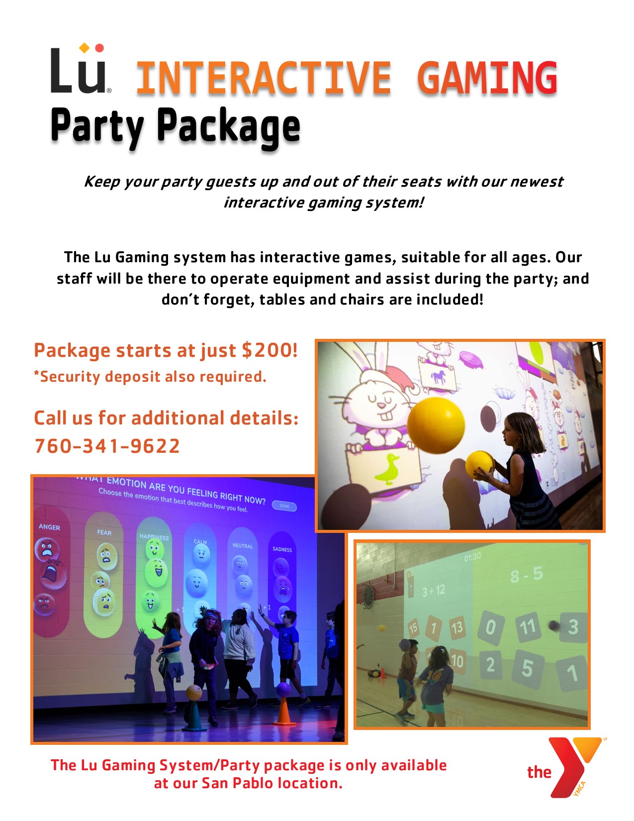 Family YMCA of the Desert - Licensed Childcare and Youth Programs | Lu Party Package