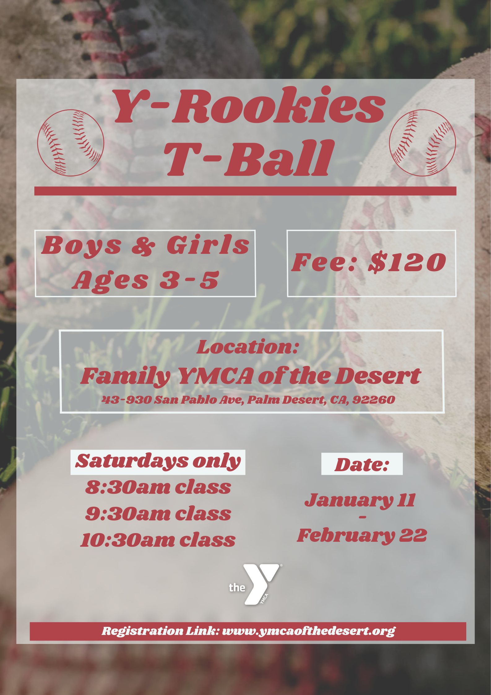 Family YMCA of the Desert - Licensed Childcare and Youth Programs | Y rookies tball