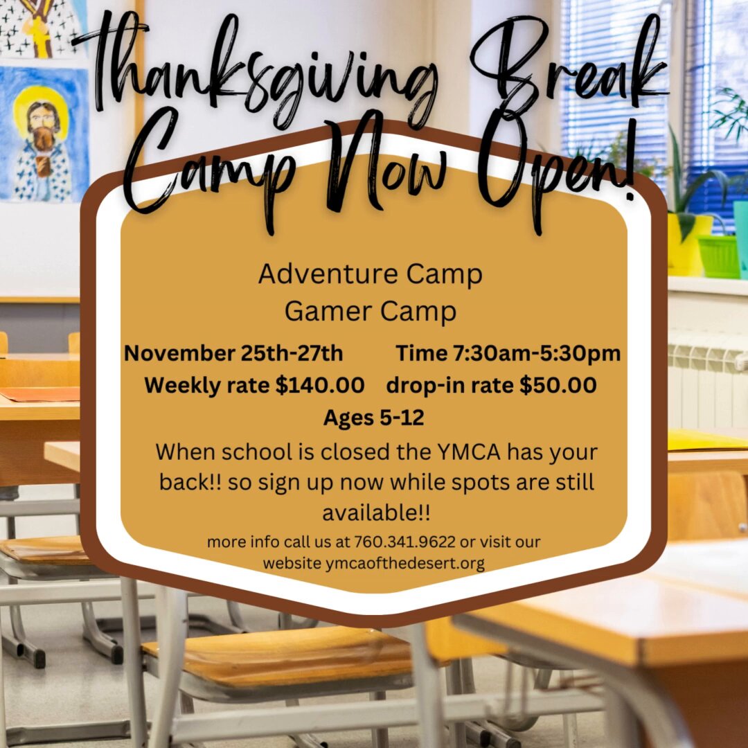 Family YMCA of the Desert - Licensed Childcare and Youth Programs | YMCA Thanksgiving Camp