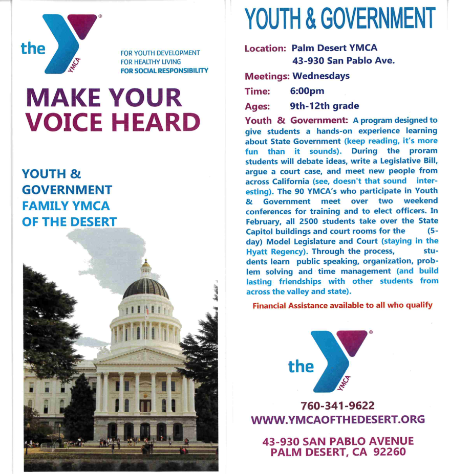 Family YMCA of the Desert - Licensed Childcare and Youth Programs | YMCA Y&G 2024 Flyer 2