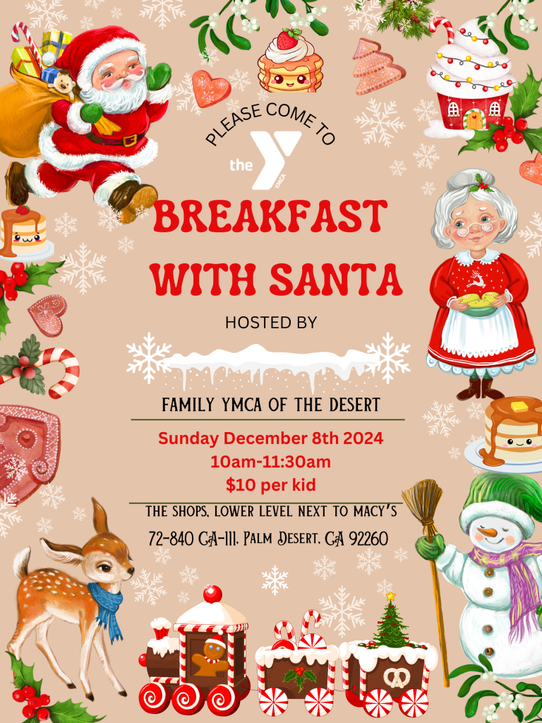 Family YMCA of the Desert - Licensed Childcare and Youth Programs | Breakfast with Santa