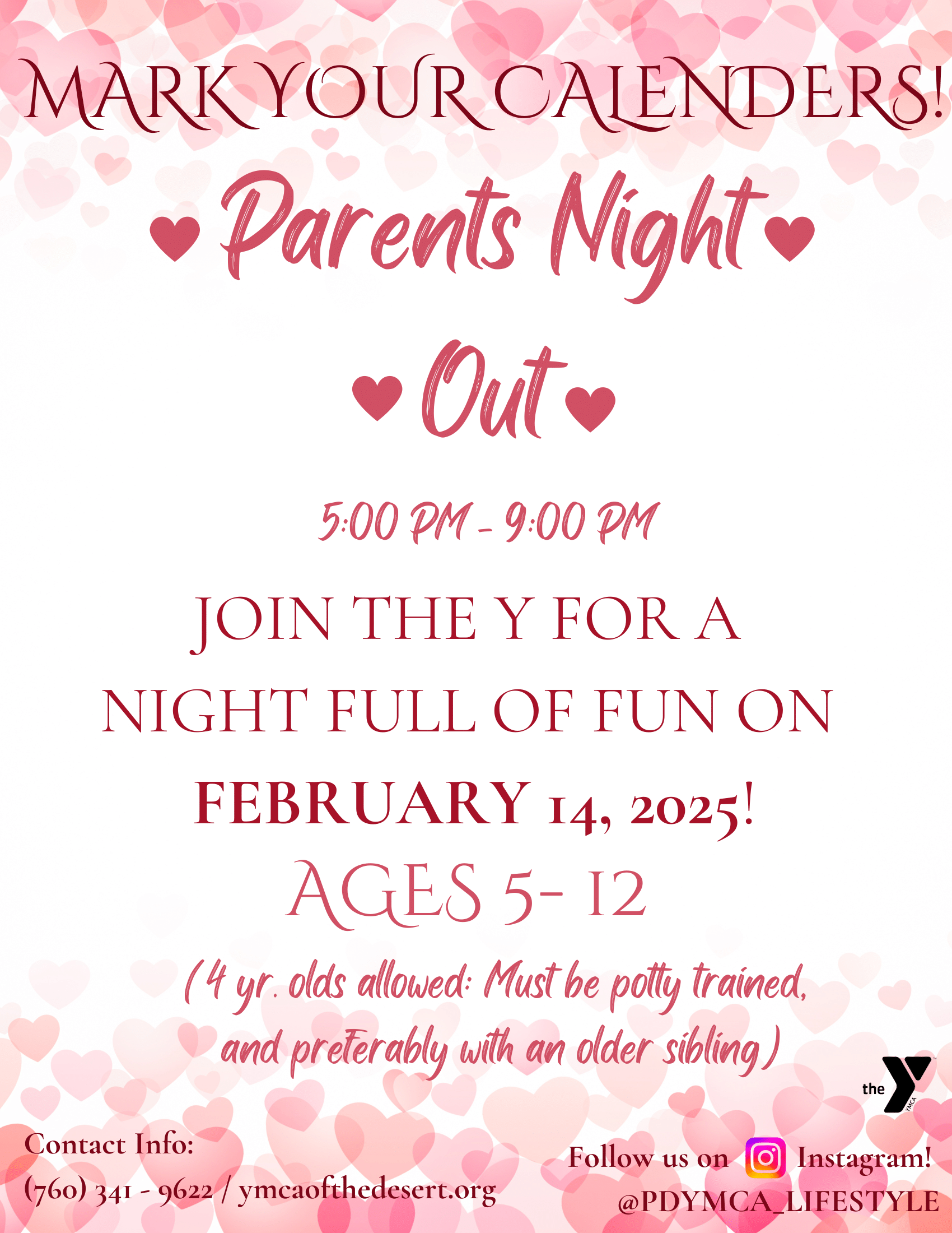 Family YMCA of the Desert - Licensed Childcare and Youth Programs | Parents Night Out – February