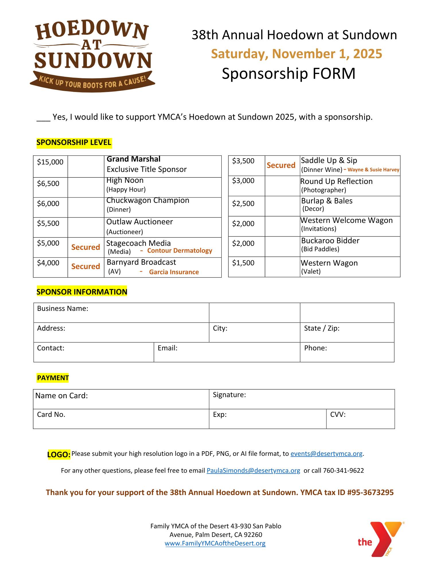 Family YMCA of the Desert - Licensed Childcare and Youth Programs | Hoedown 2025